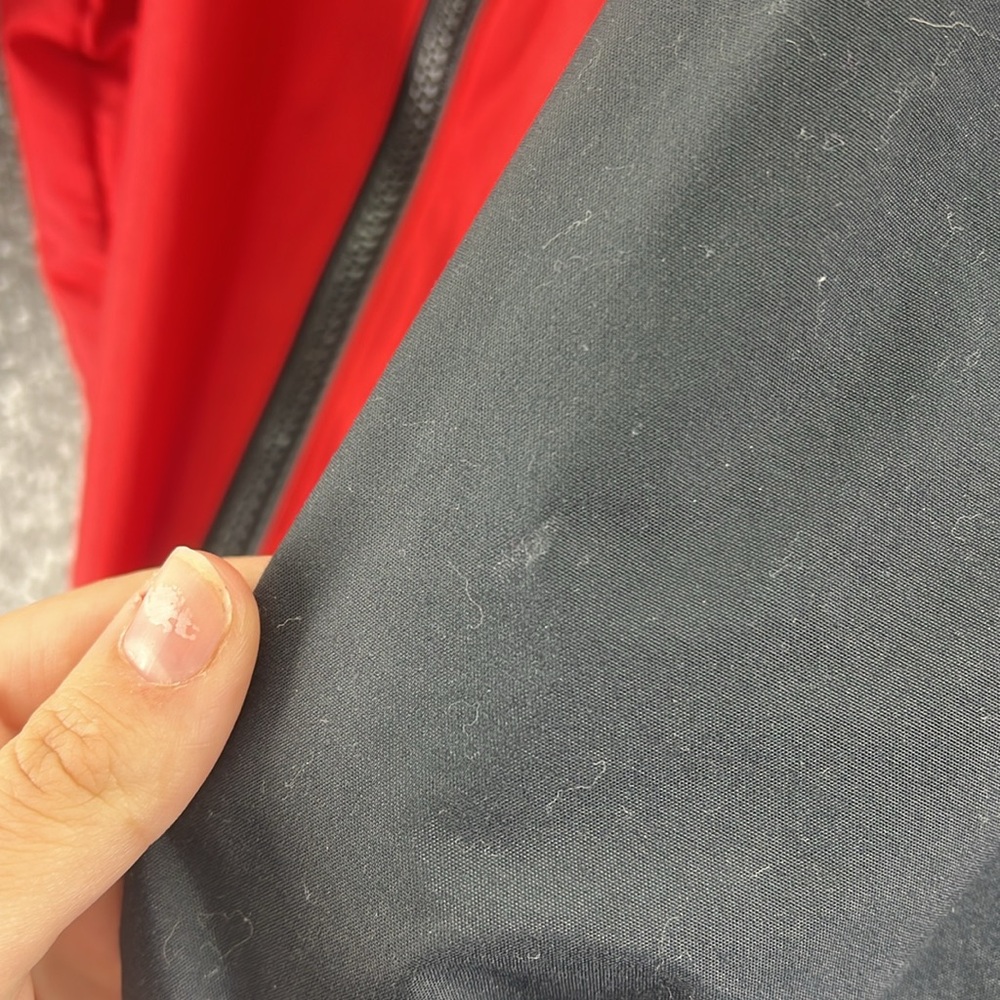 VTG Wearguard Coca Cola Long Sleeve Zip Up Jacket Red Black Mens XL Windbreaker - Picture 10 of 13